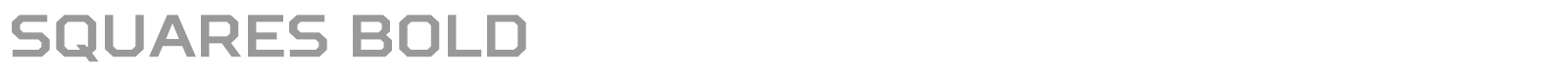Squares font preview